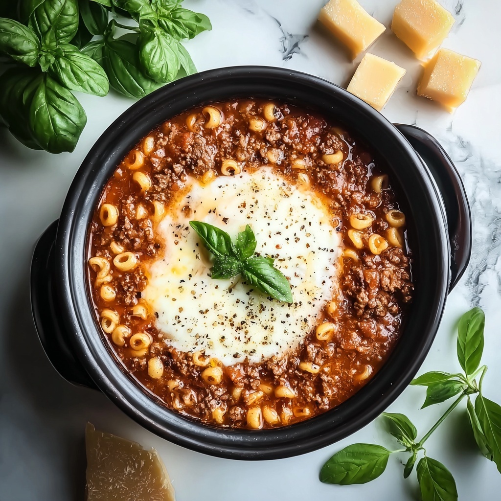 Alfredo Lasagna Soup Recipe - Recipe Image