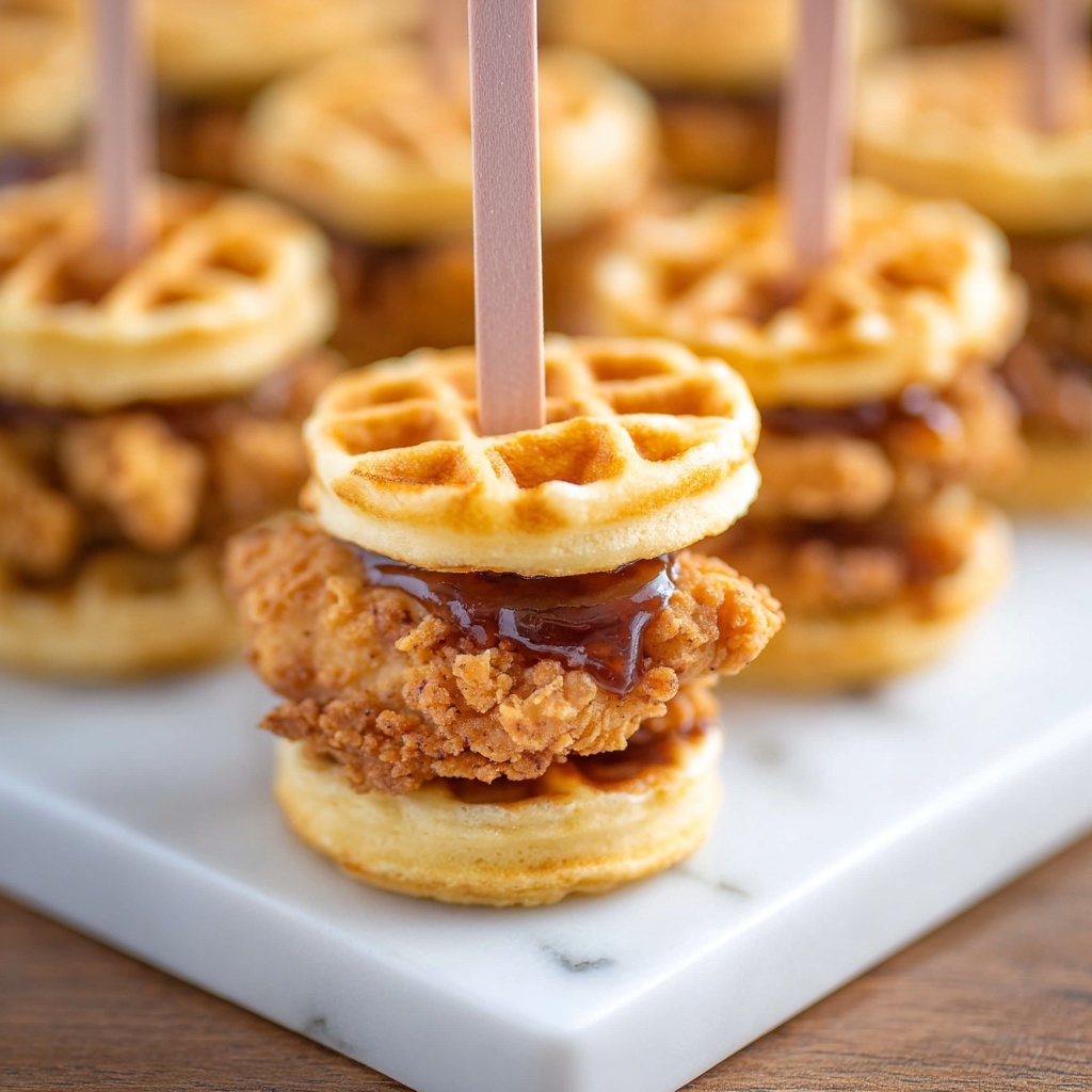 Christmas Chicken and Waffle Sliders Recipe - Recipe Image