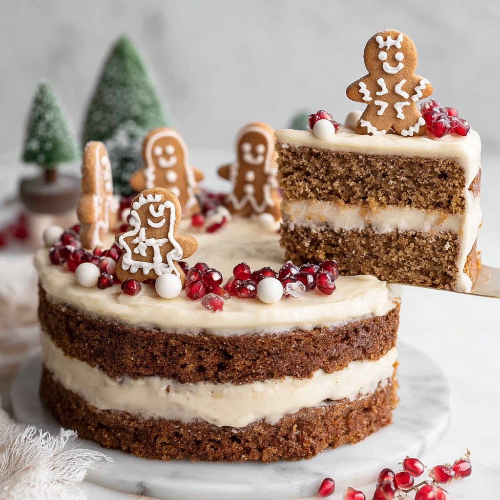 Christmas Vegan Gingerbread Cake Recipe - Recipe Image