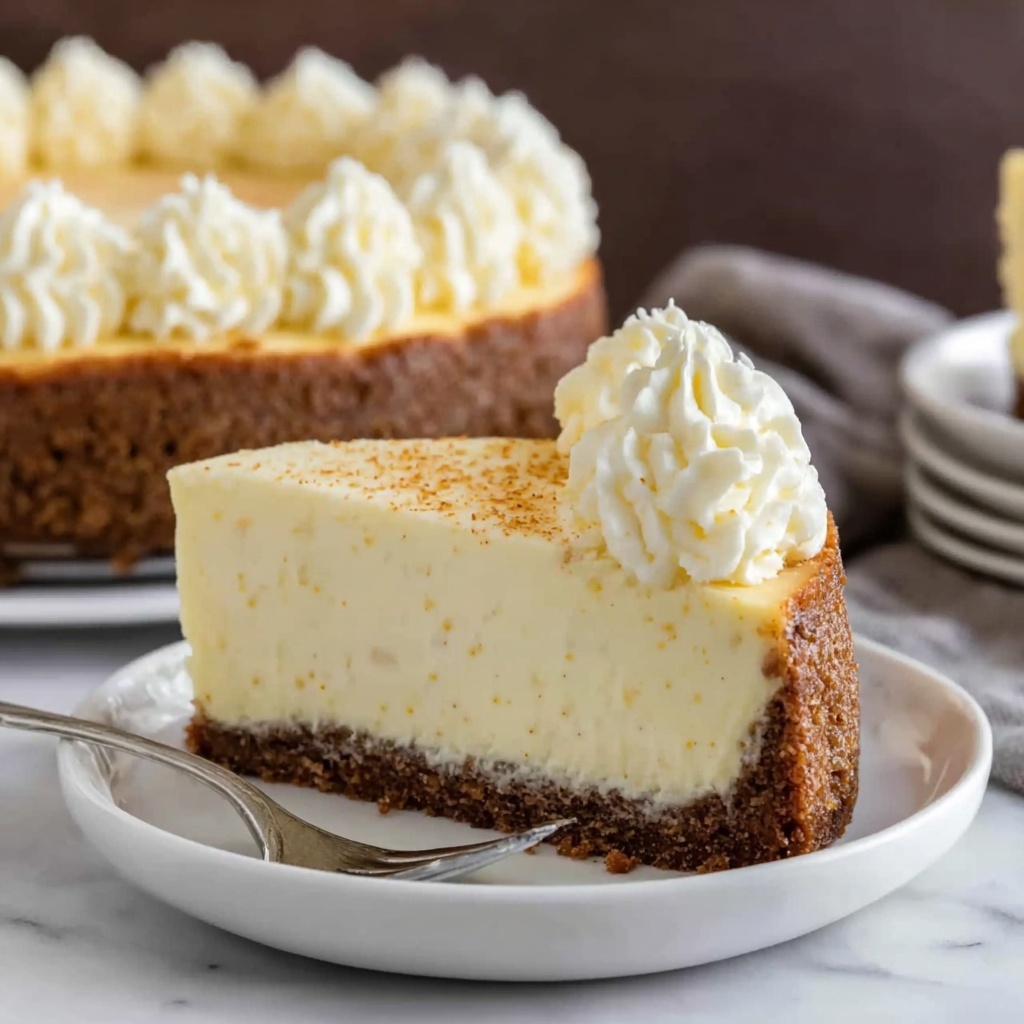 Christmas Eggnog Cheesecake Recipe - Recipe Image