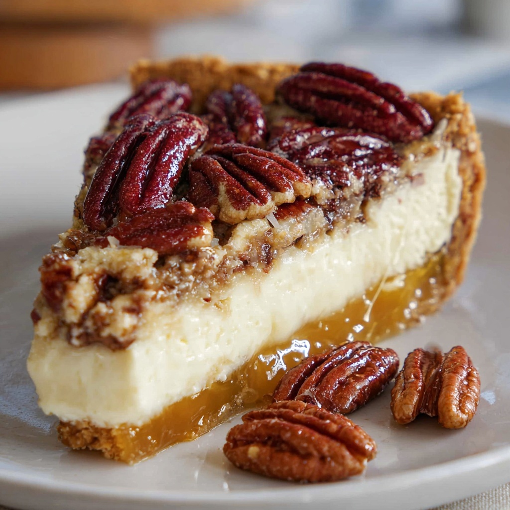 Pecan Cheesecake Pie Recipe - Recipe Image