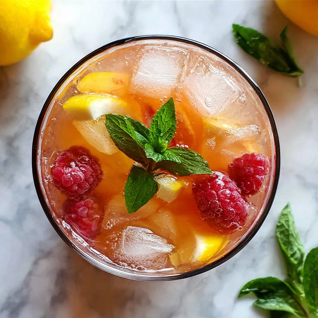 Homemade Raspberry Peach Lemonade Recipe - Recipe Image