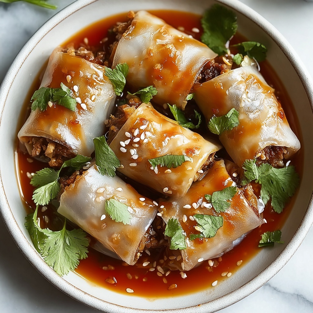 Beef Spring Rolls with Peanut Lime Sauce Recipe - Recipe Image