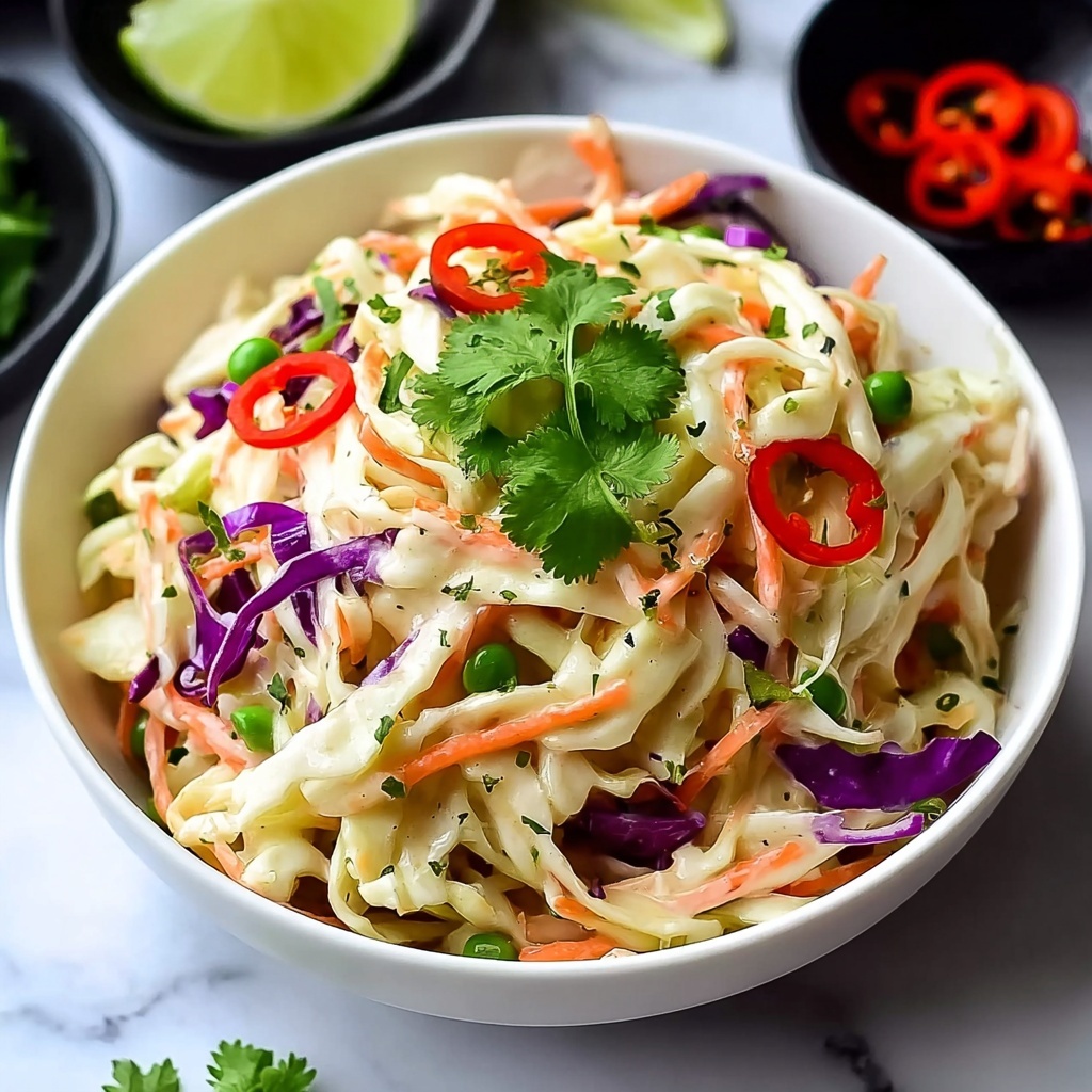 Mexican Coleslaw with Cilantro and Spicy Jalapeño Recipe - Recipe Image