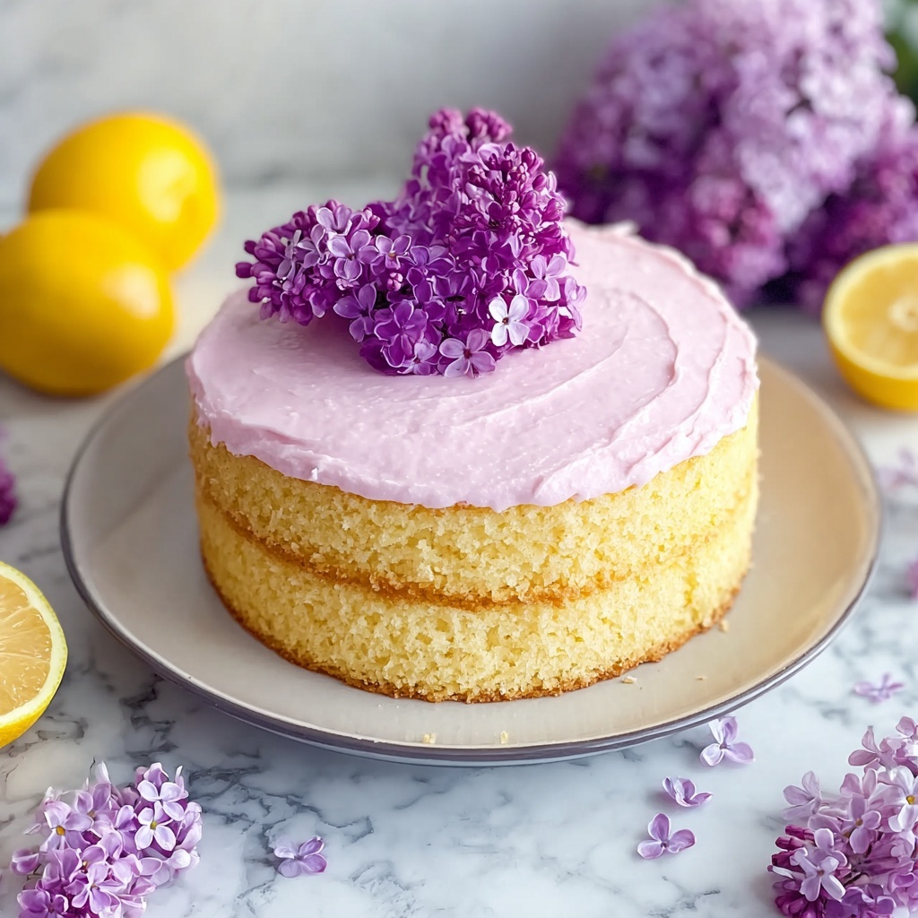 Vegan Lemon Lilac Cake Recipe - Recipe Image