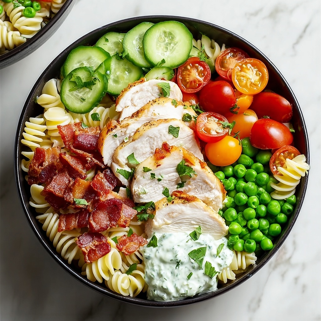 Chicken Bacon Ranch Pasta Salad Recipe - Recipe Image