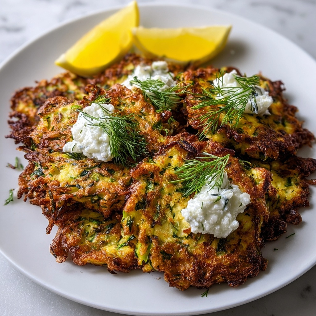Crispy Mediterranean Zucchini Fritters Recipe - Recipe Image