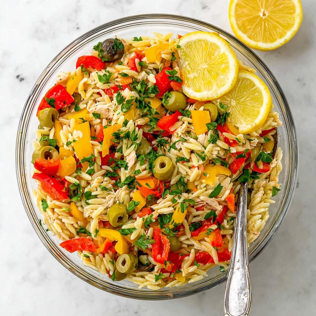 Orzo Chicken Salad with Lemon Dijon Dressing Recipe - Recipe Image