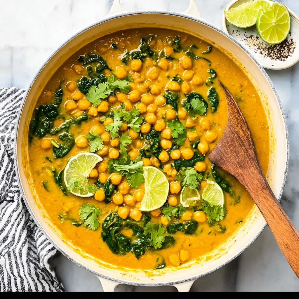 Creamy Chickpea Curry with Spinach and Coconut Milk Recipe - Recipe Image