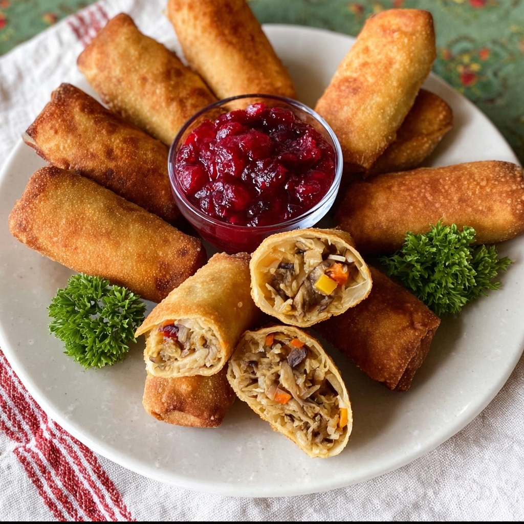 Easy Leftover Turkey Egg Rolls Recipe - Recipe Image