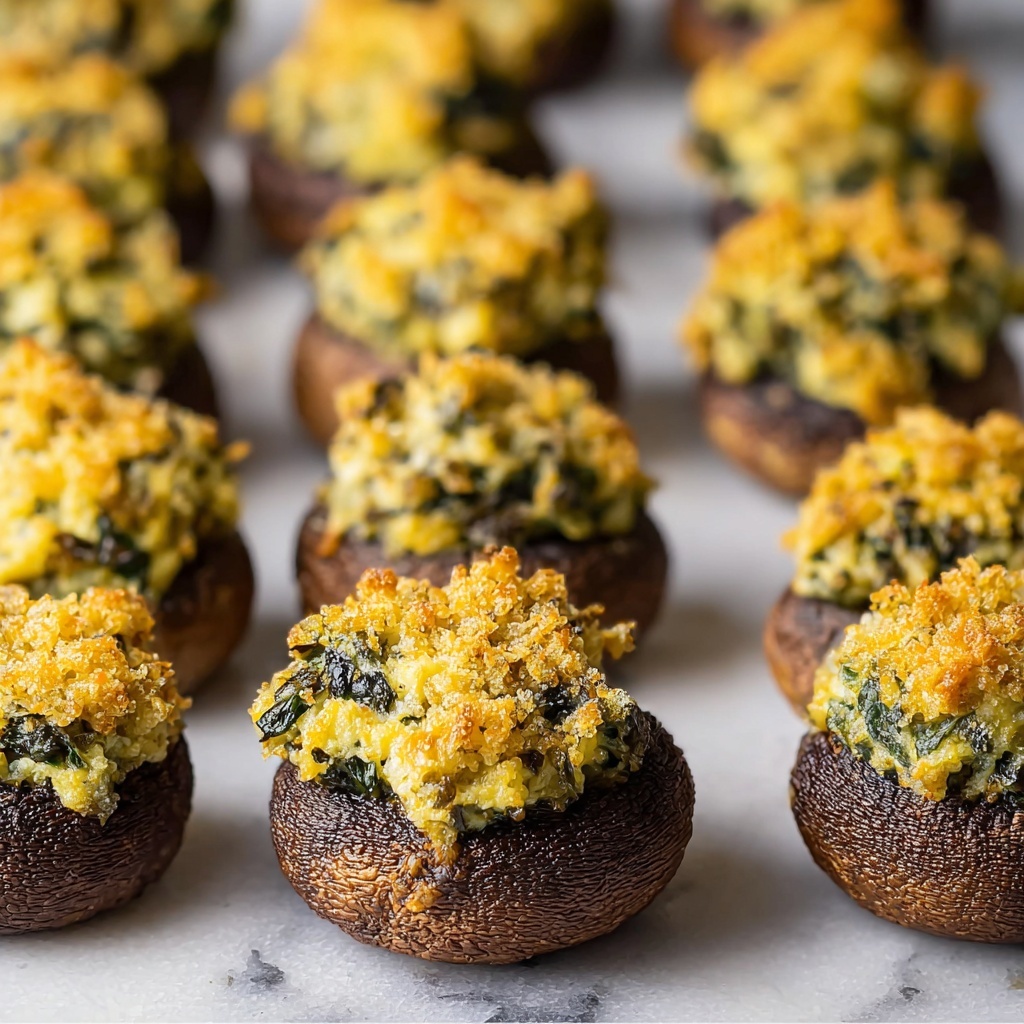 Spinach and Artichoke Stuffed Mushrooms Recipe - Recipe Image
