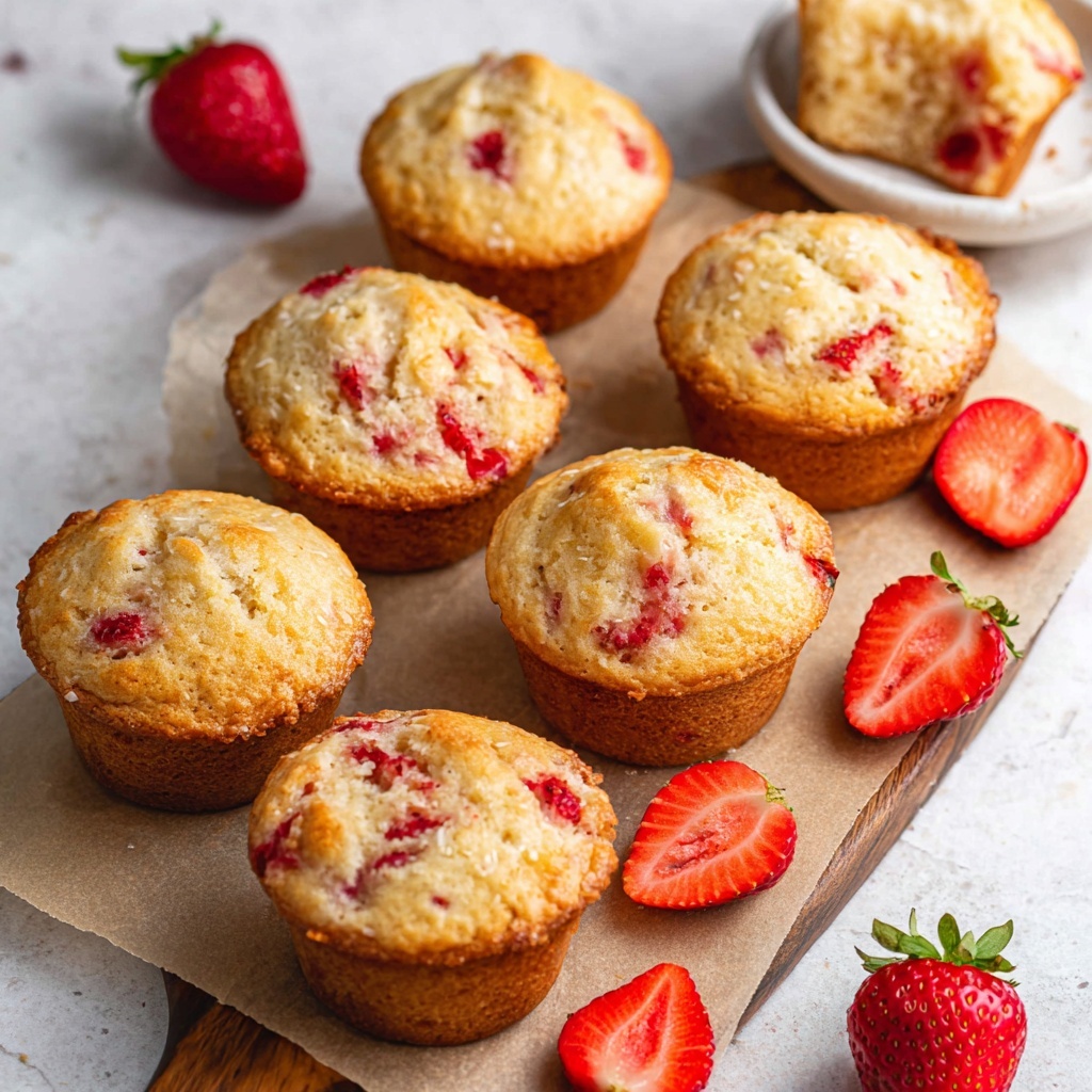 Strawberry Muffins with Vanilla and Almond Extract Recipe - Recipe Image