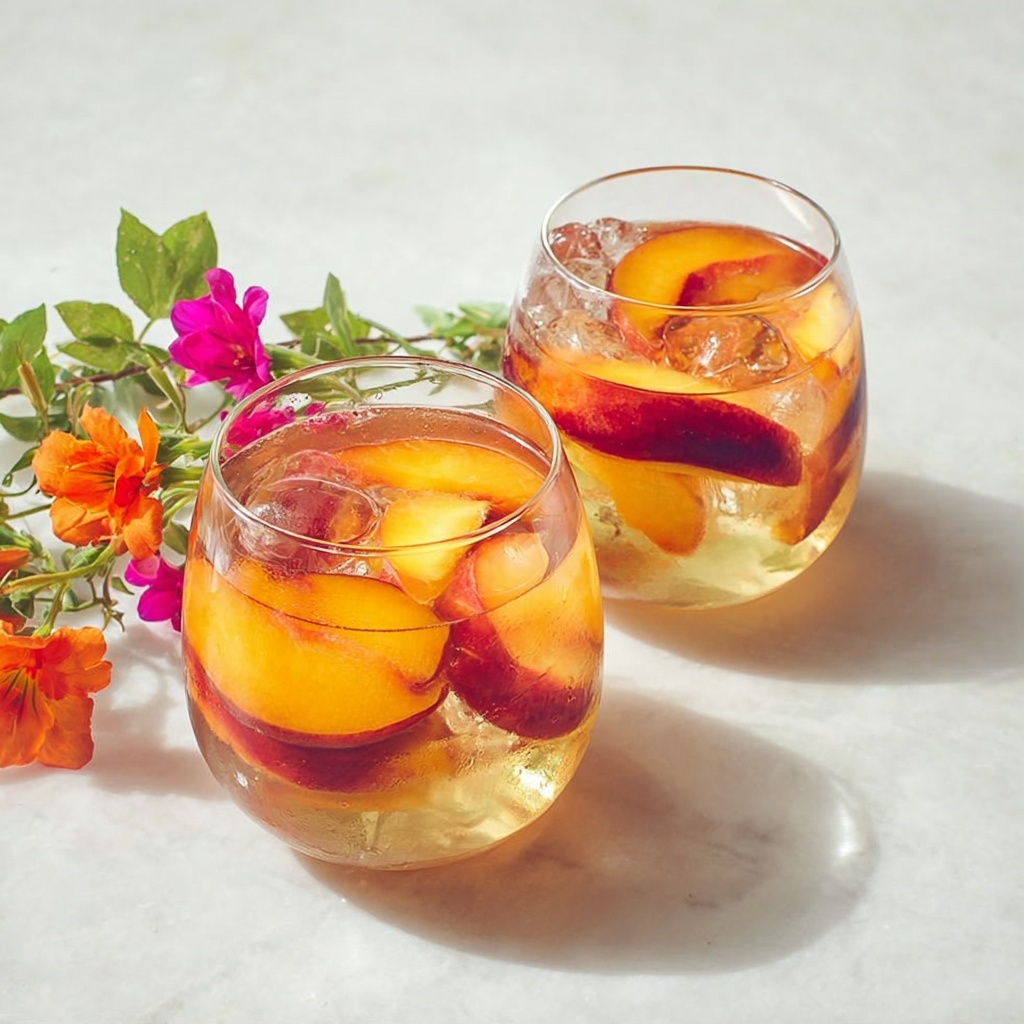 Peach and Raspberry Sangria Recipe - Recipe Image