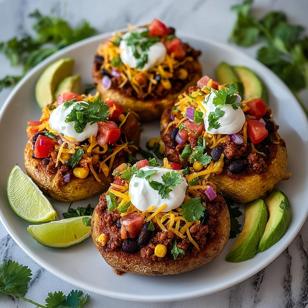 Mexican Spicy Loaded Taco Potatoes Recipe - Recipe Image