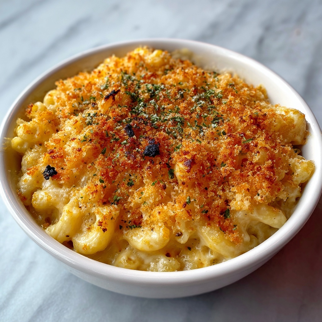 Creamy Baked Cheddar Mac-and-Cheese Recipe - Recipe Image