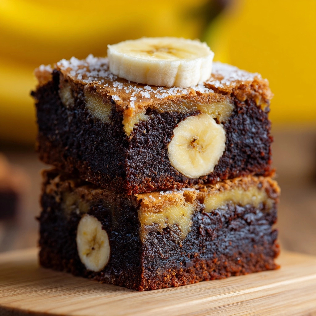 Banana Bread Brownies Recipe - Recipe Image