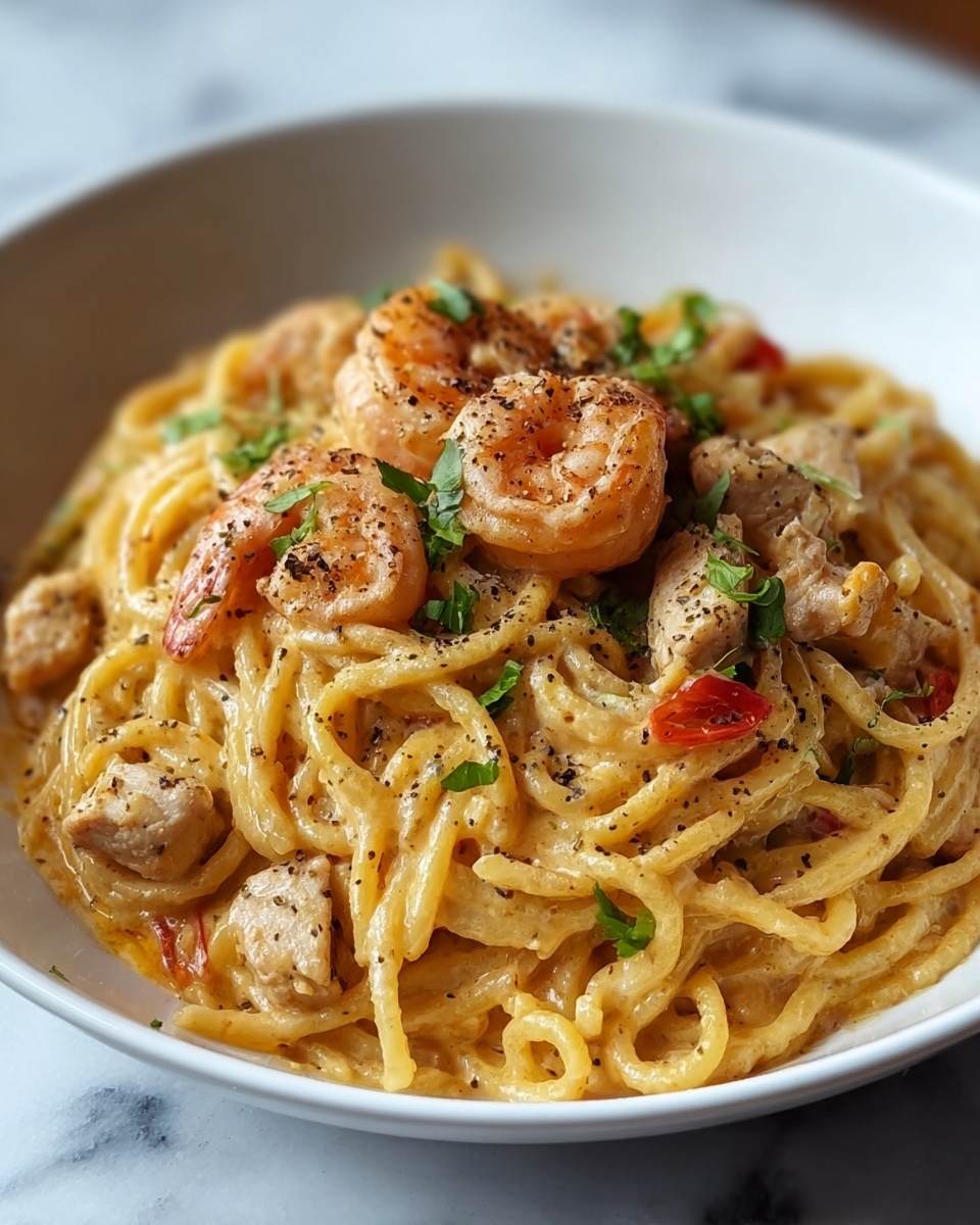 Cajun Chicken and Shrimp Pasta Recipe - Recipe Image