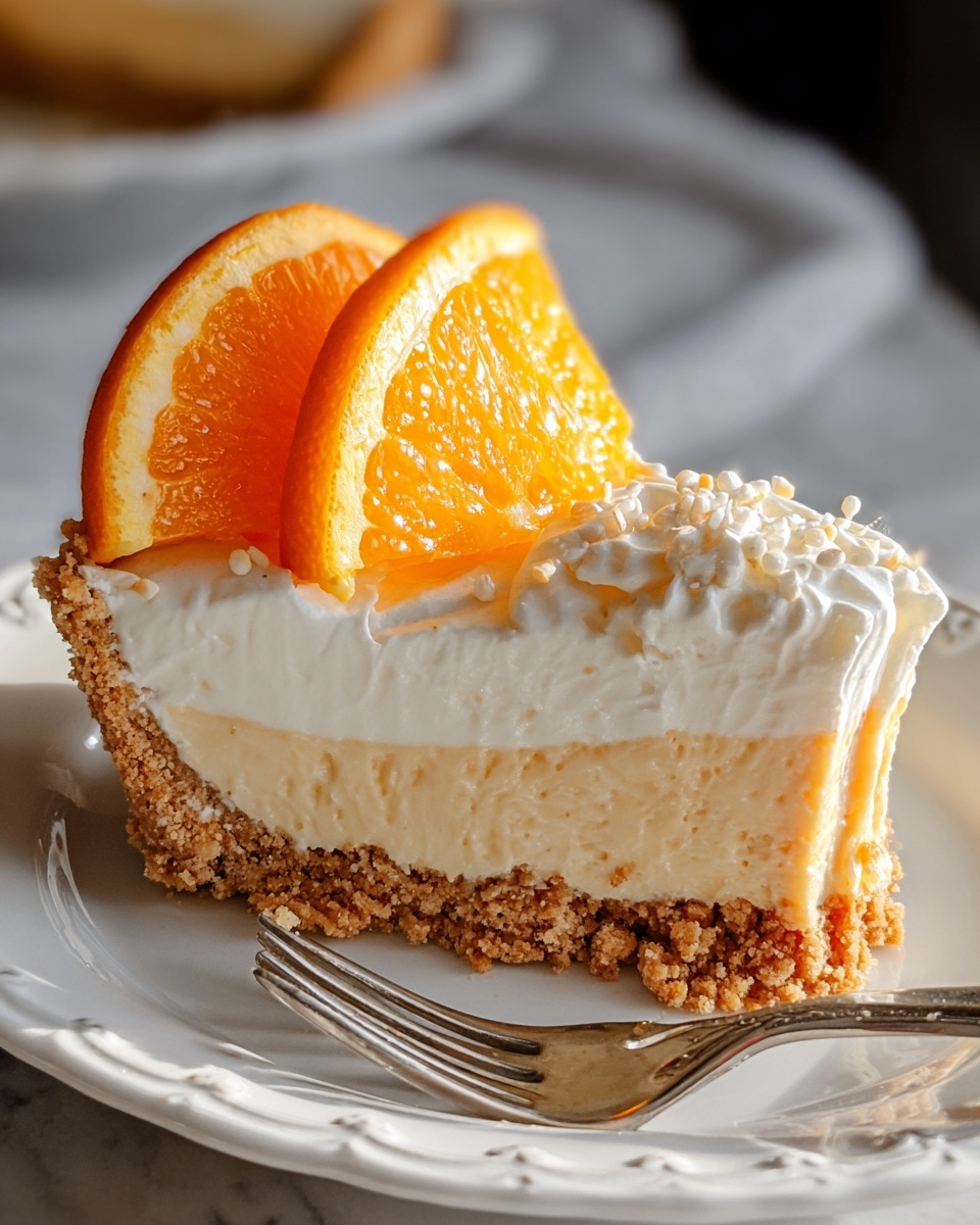 No-Bake Orange Creamsicle Cheesecake Recipe - Recipe Image