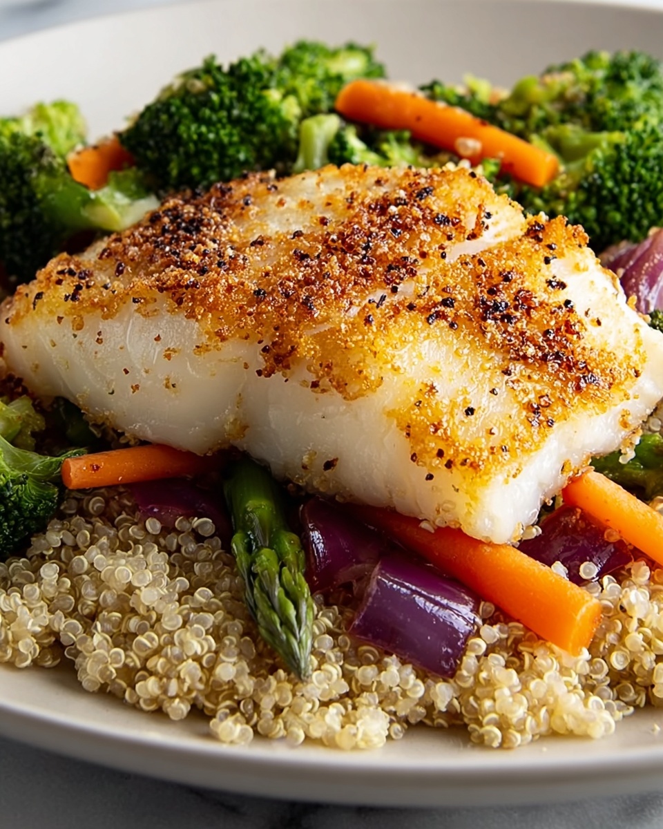 Seared Fish with Quinoa and Veggies Recipe - Recipe Image