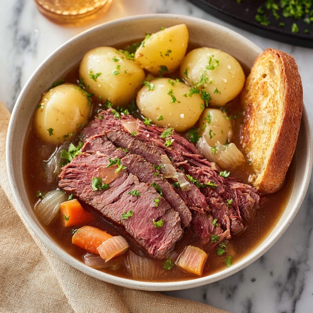 Slow Cooker Corned Beef and Potatoes Recipe - Recipe Image