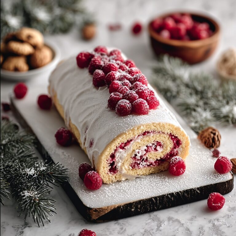 Christmas Raspberry Cake Roll Recipe