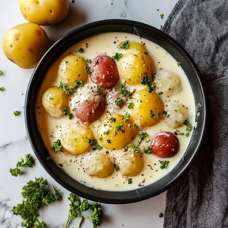 Creamy Garlic Sauce Potatoes Recipe