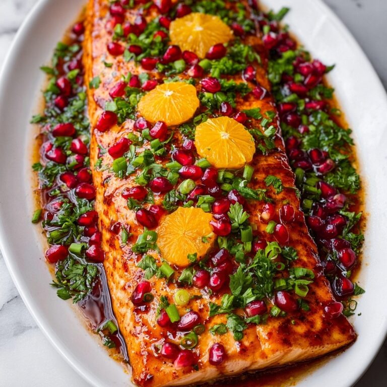 Christmas Pomegranate-Orange Glazed Salmon Recipe