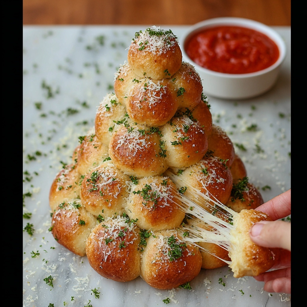 Christmas Tree Pull Apart Bread Recipe - Recipe Image