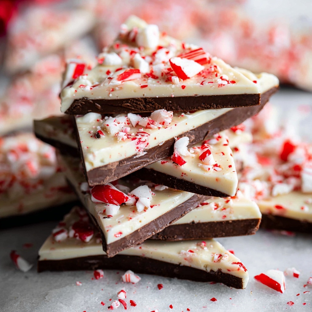 Christmas Peppermint Bark Candy Recipe - Recipe Image