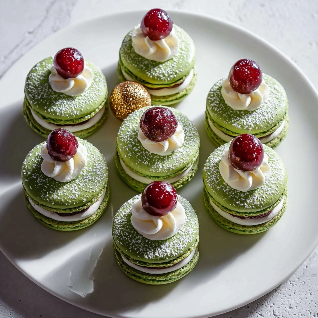 Christmas Tree Macaron Cake Recipe - Recipe Image