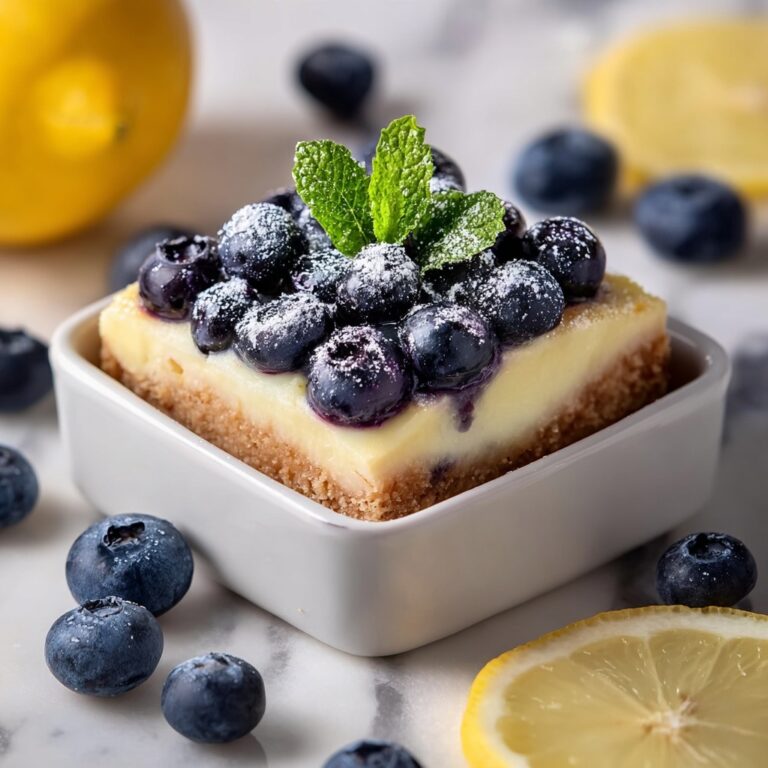 Lemon Blueberry Cheesecake Bars Recipe