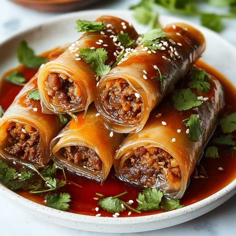 Beef Spring Rolls with Peanut Lime Sauce Recipe