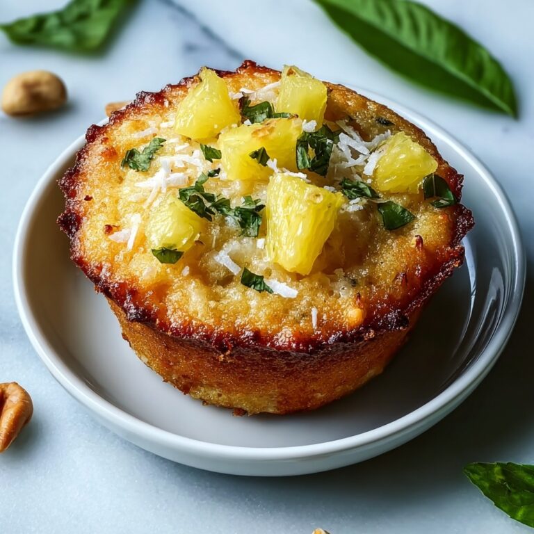 Healthy Coconut and Pineapple Cottage Cheese Muffins Recipe