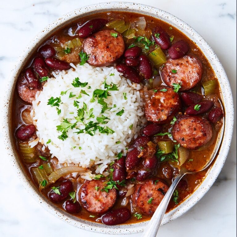 Red Beans and Sausage Over Fluffy Rice: A Cajun Classic Recipe