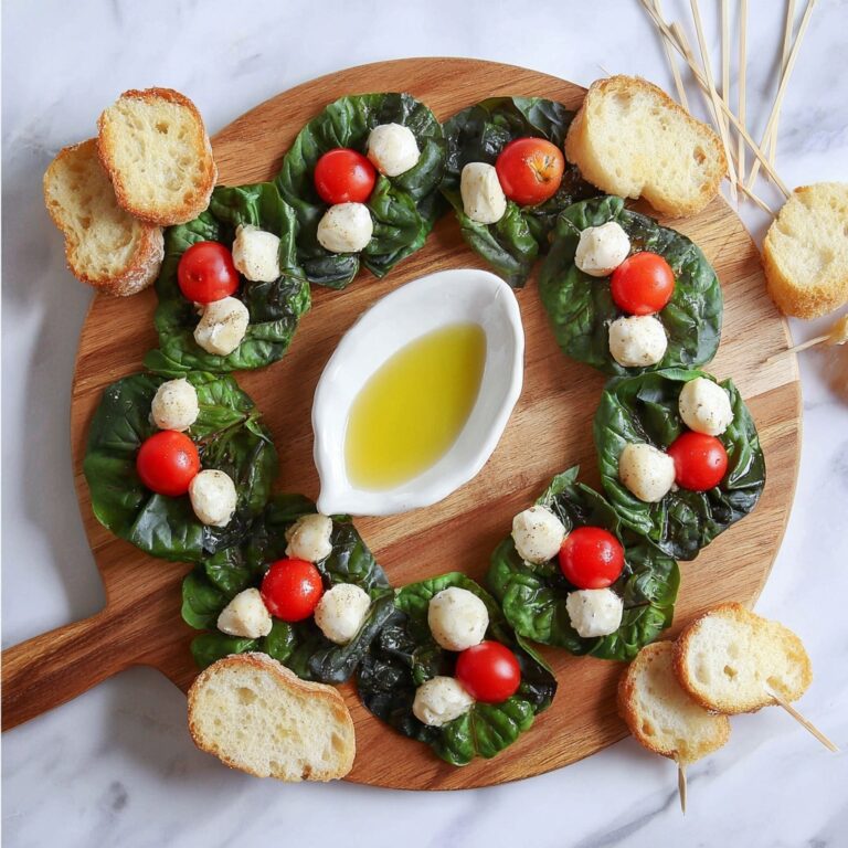 Caprese Christmas Wreath Appetizer Recipe