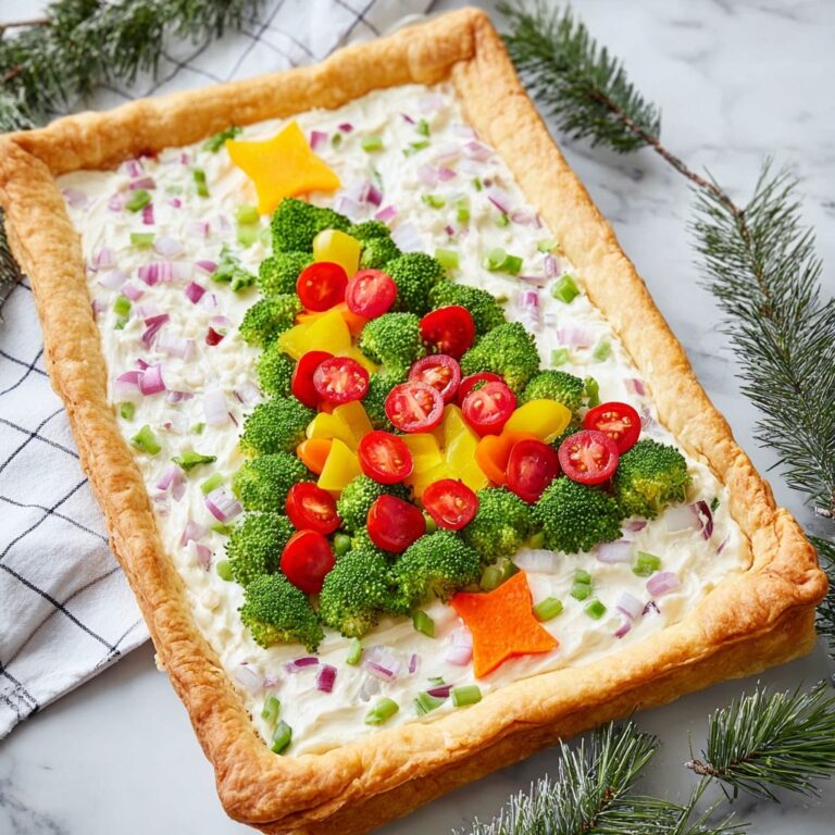 Easy Christmas Veggie Tree Pizza Recipe