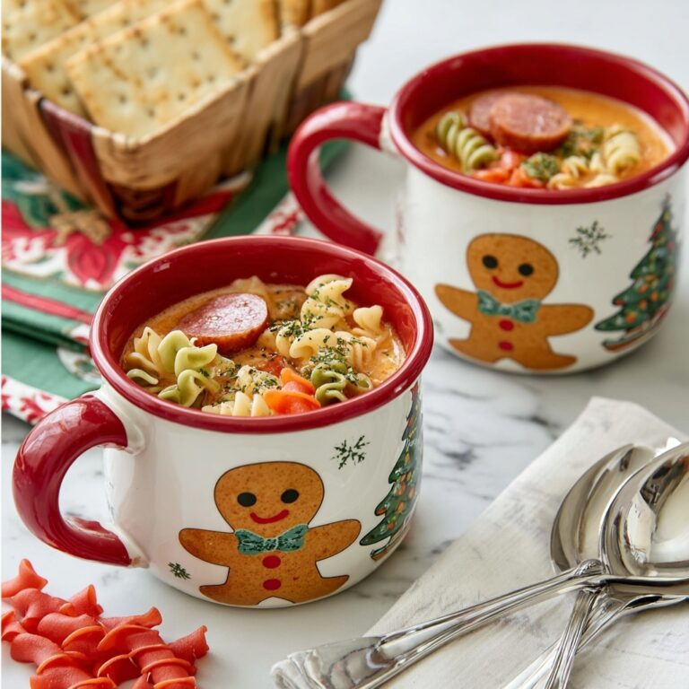 Christmas Soup with Pasta, Tomatoes, and Cheese Recipe