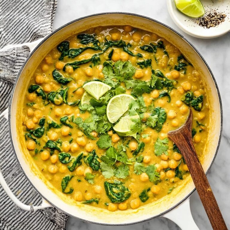 Creamy Chickpea Curry with Spinach and Coconut Milk Recipe