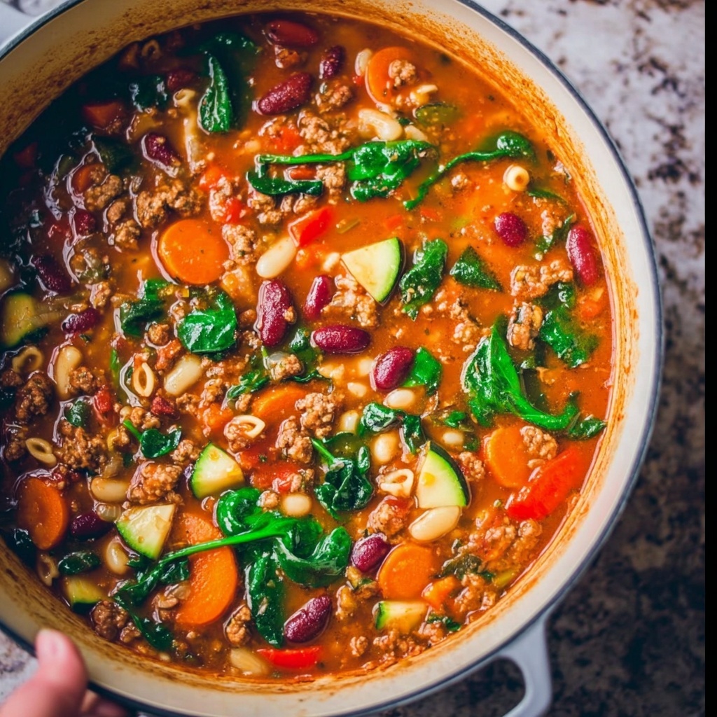 Sausage Minestrone Soup Recipe - Recipe Image