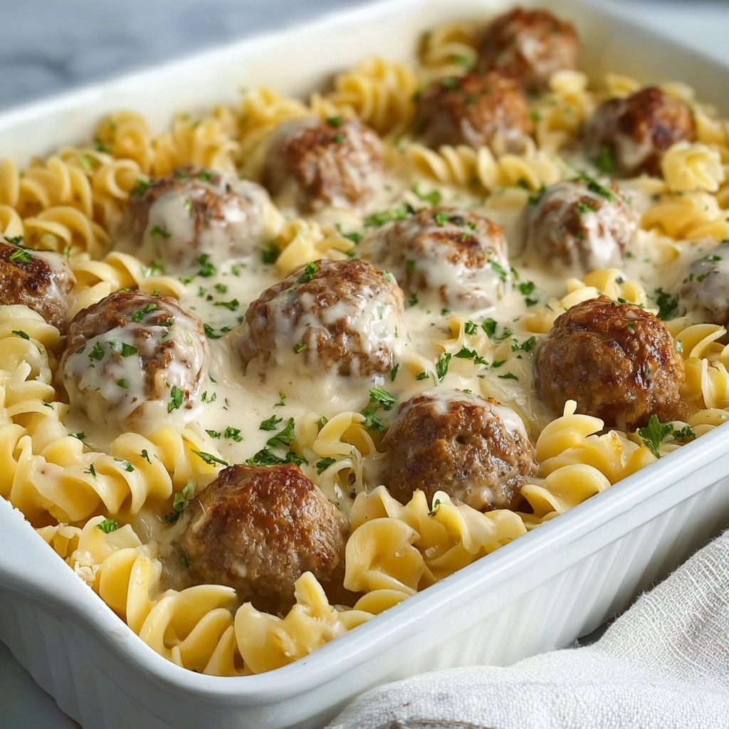 Swedish Meatball Noodle Bake Recipe - Recipe Image