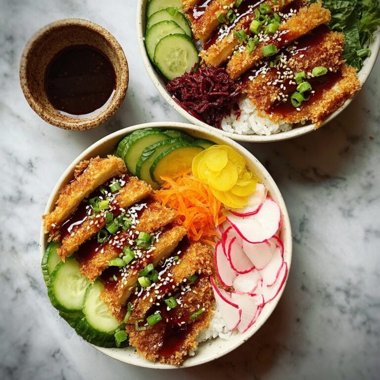 Japanese Chicken Katsu Bowls with Tonkatsu Sauce Recipe