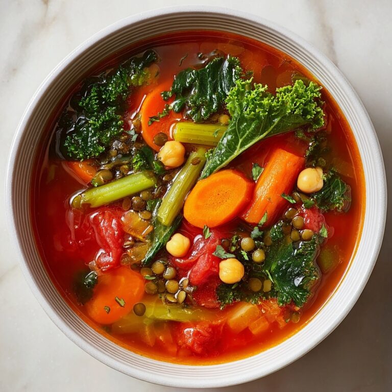 High-Protein Vegetable Lentil and Chickpea Soup Recipe