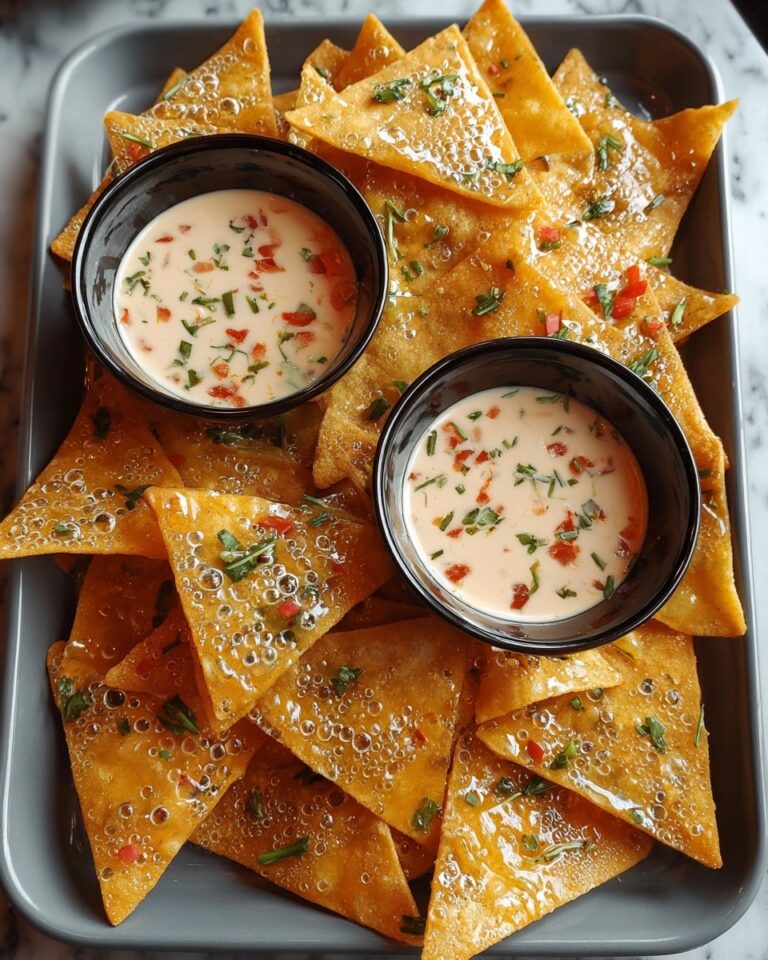 Nacho Triangles with Salsa-Ranch Dipping Sauce Recipe