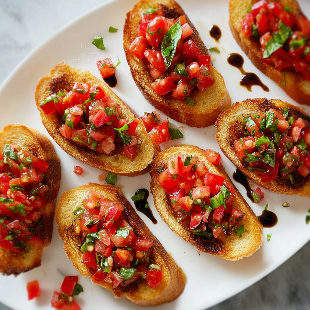 Easy Tomato Bruschetta with Fresh Basil and Parmesan Recipe - Recipe Image