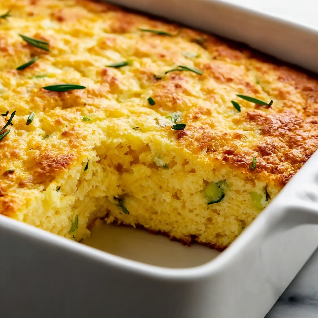 Easy Zucchini Cornbread Casserole Recipe - Recipe Image