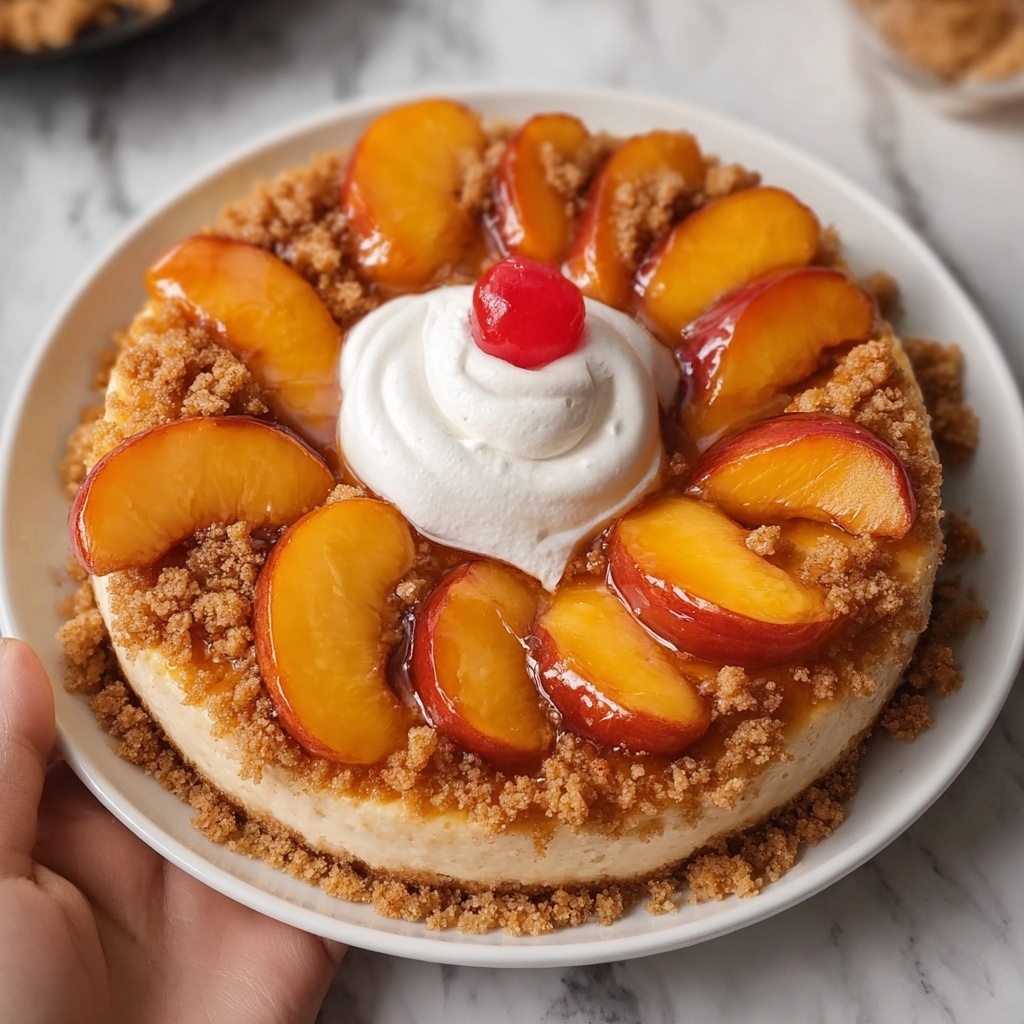 Peach Cobbler Upside Down Cake Recipe - Recipe Image