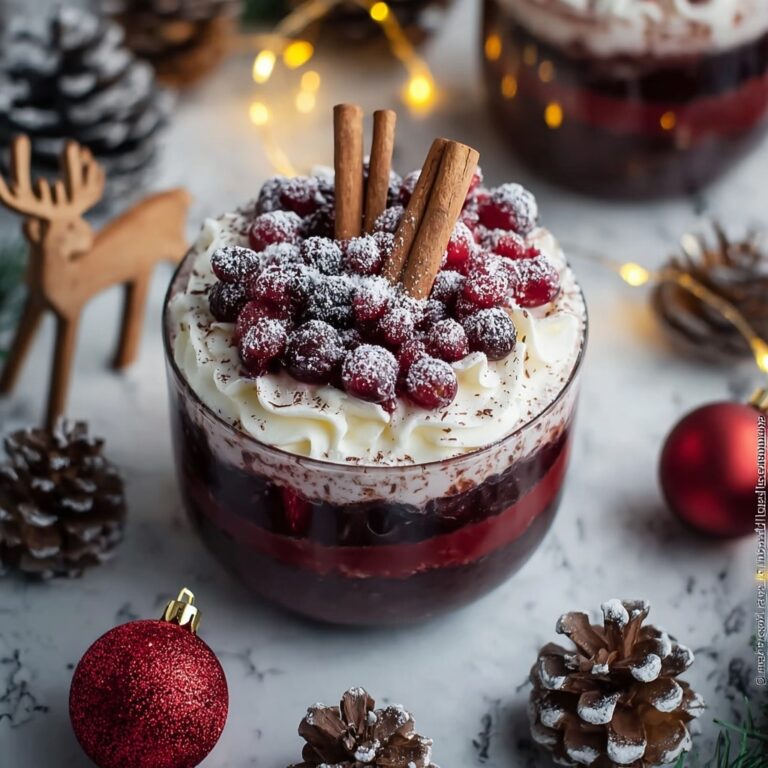 Mini Christmas Trifles with Berry and Rum Layers Recipe