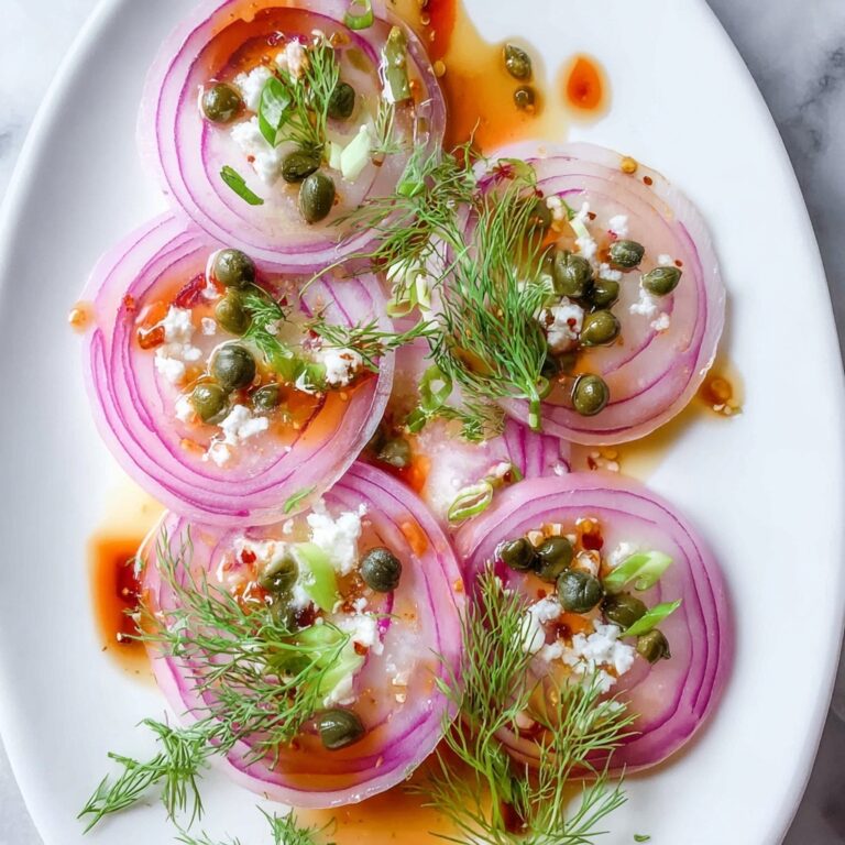 Savory Onion Snack with Blue Cheese, Capers, and Dill Recipe