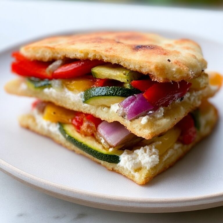 Grilled Squash, Red Pepper, and Feta Sandwich Recipe