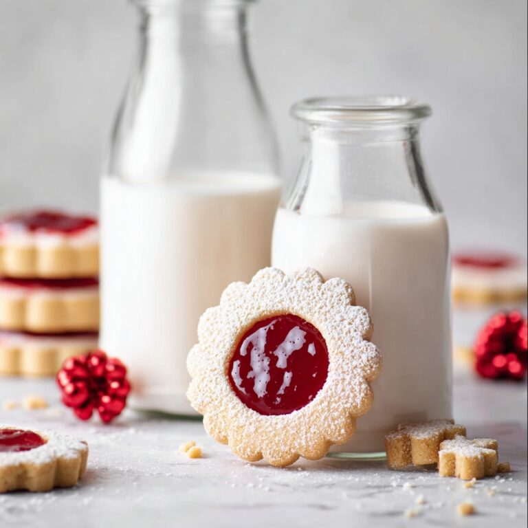 Homemade Linzer Cookies with Cherry Jam Recipe